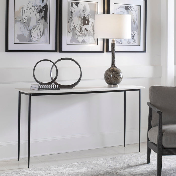 Nightfall - Marble Console Table - White