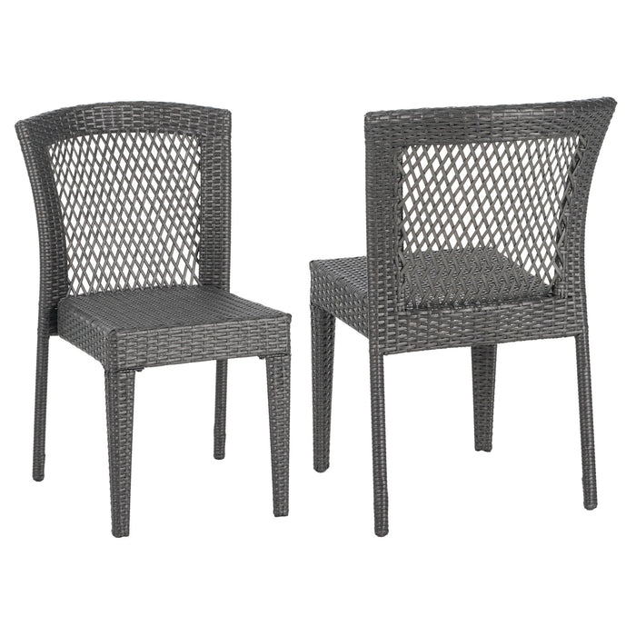 Farley - Stacking Sidechair (Set of 2) With Open Backrests - Gray