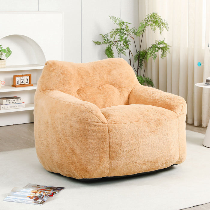 Beanbag Sofa Chair With Armrests Stuffed High Density Foam