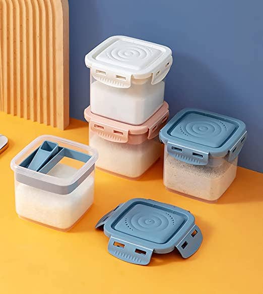 Spice Seasoning Containers with Spoon Leak Proof