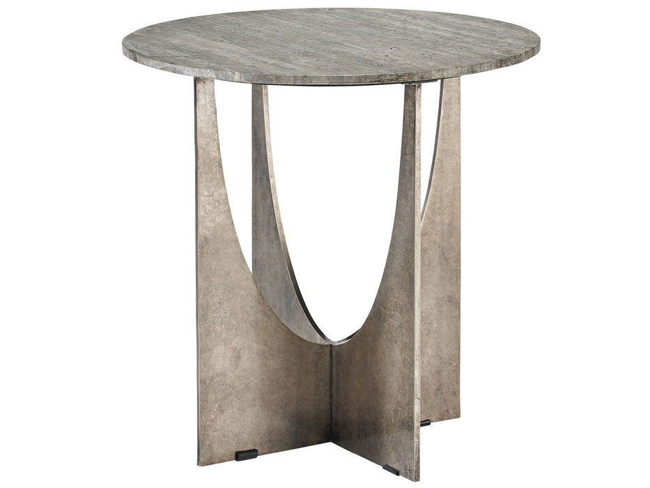 Curated - Op Art End Table - Gray