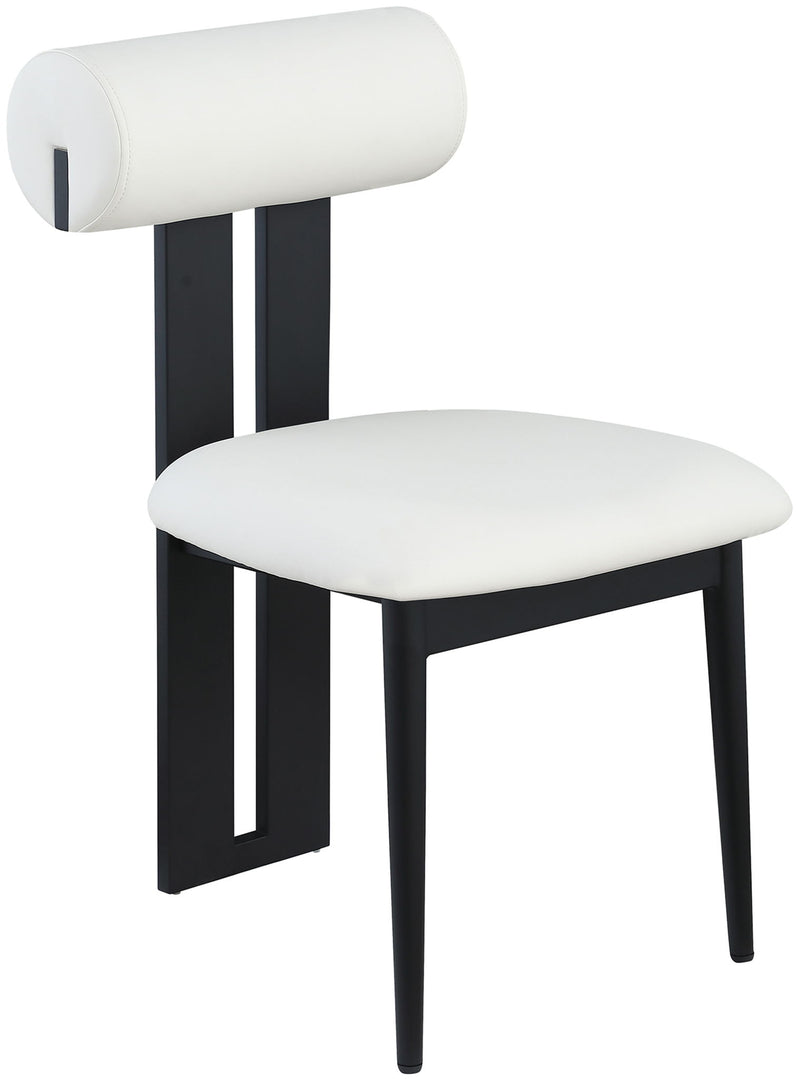Dario - Faux Leather Dining Chair With Black Frame (Set of 2)