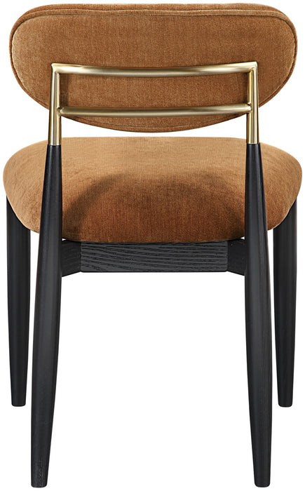 Riccio - Fabric Dining Side Chair (Set of 2) - Black And Gold Frame