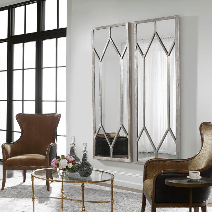 Sarconi - Oversized Mirror - Pearl Silver