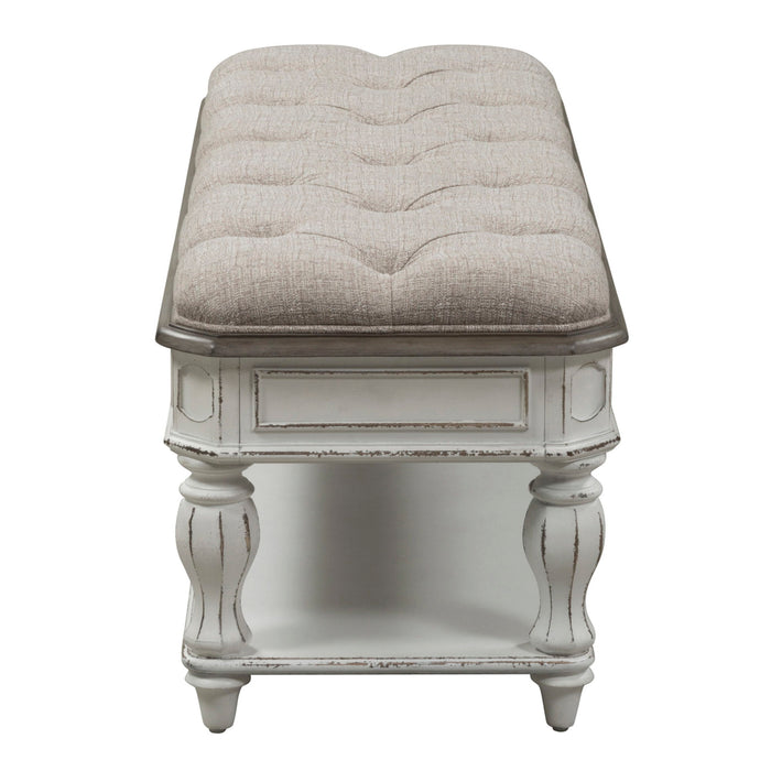 Magnolia Manor - Bed Bench - White