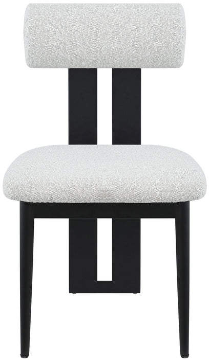 Dario - Boucle Dining Chair With Black Frame (Set of 2)