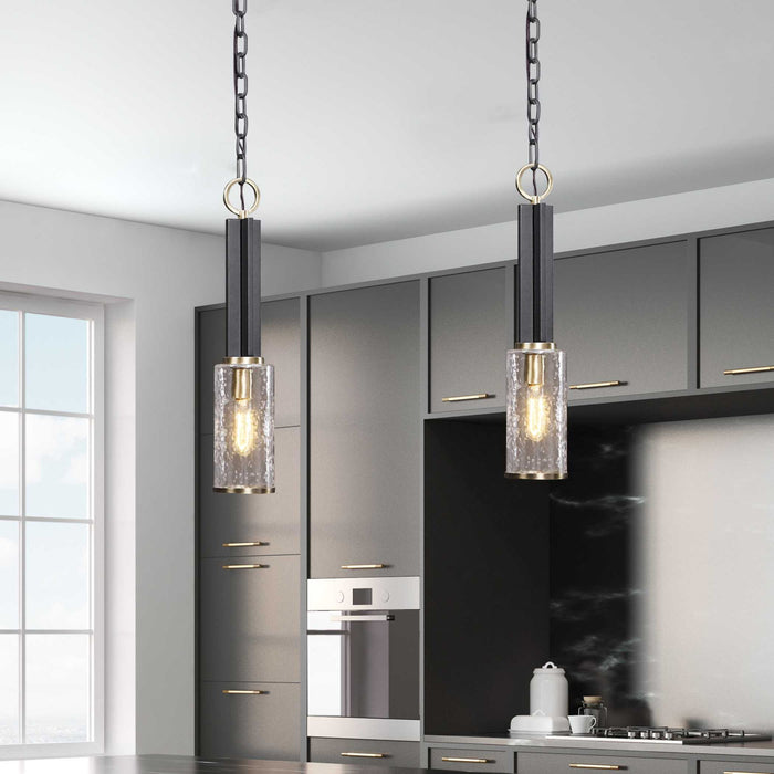 Jarsdel - 1 Light Industrial Mini Pendant - Black