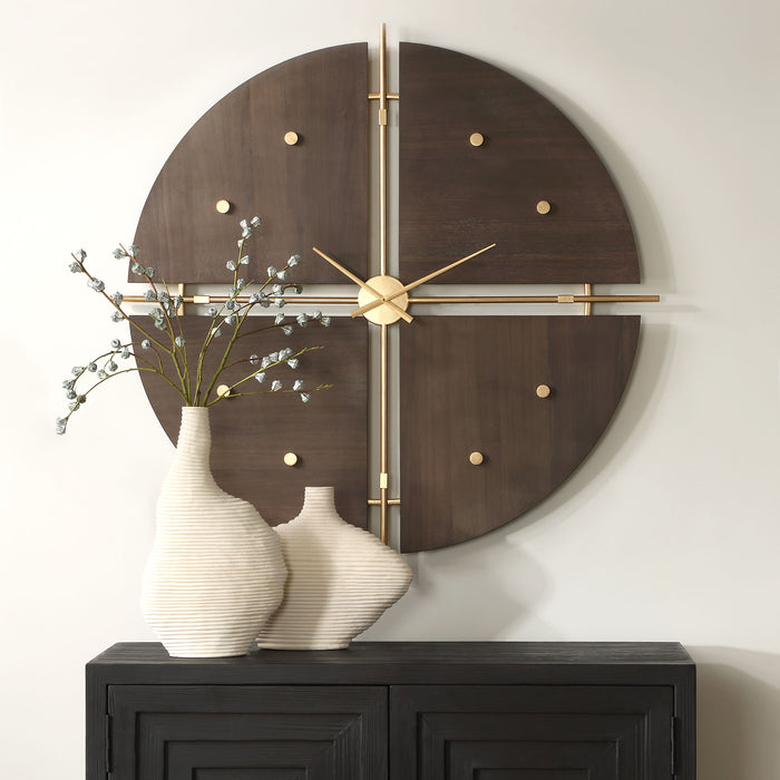 Walnut Elegance - Wall Clock