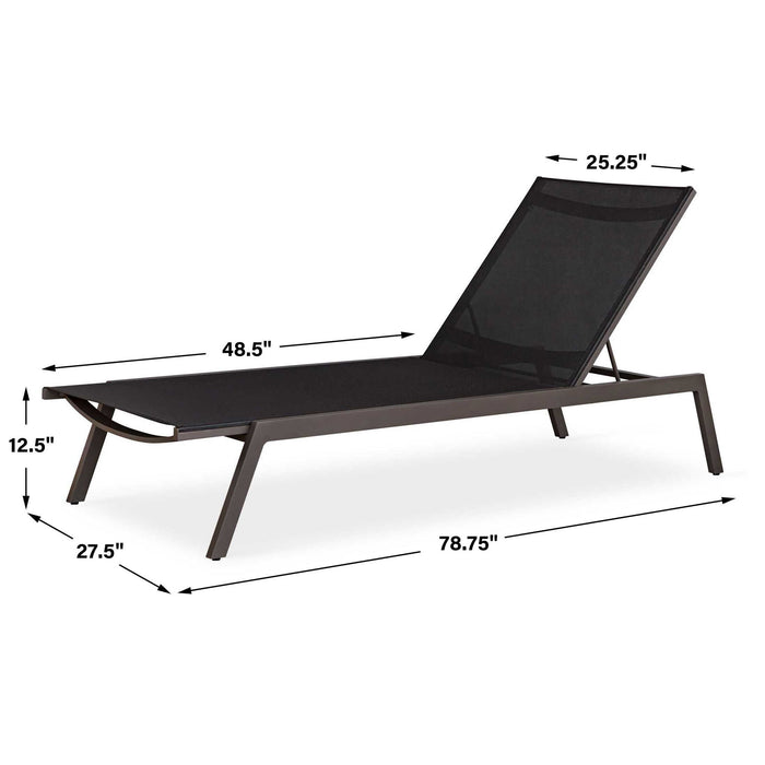 Bea - Outdoor Pool Chaise - Black