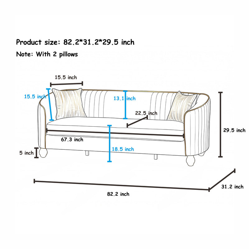 3 Seater Classic Sofa, Living Room Furniture