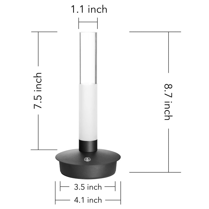 3 Color-Changing Rechargeable Floral Vase Table Lamp