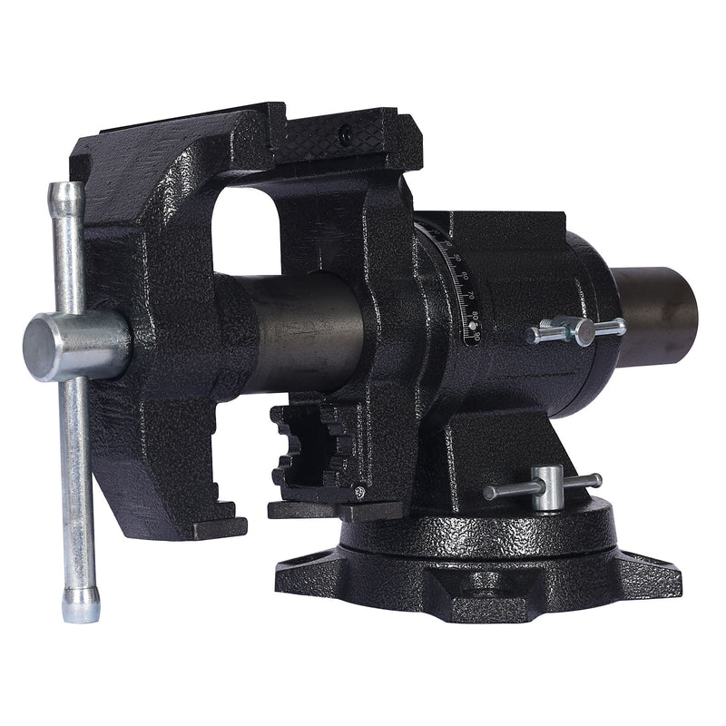 Heavy Duty 5" Multi Jaw Rotating Bench Vise With 360 Degree Swivel Base And Head
