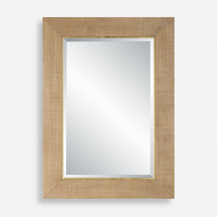 Bungalow - Grass Cloth Mirror - Light Brown