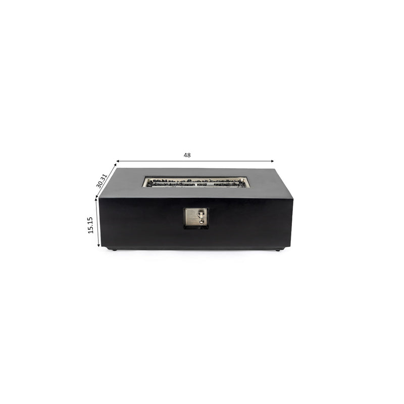 Propane / Natural Gas Fire Pit Table, 50,000 BTU - Charcoal