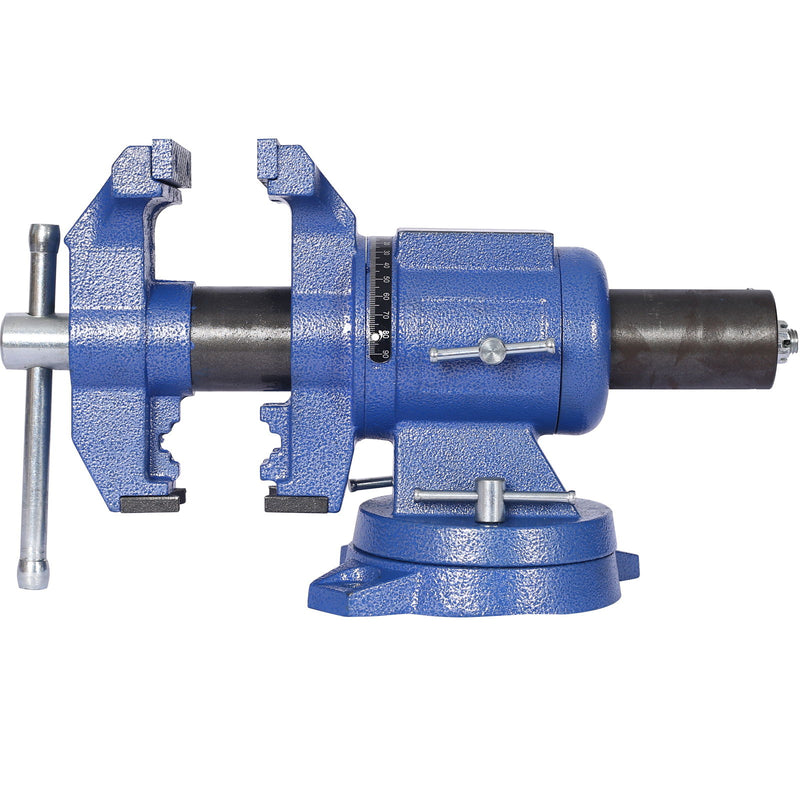 Heavy Duty 5" Multi Jaw Rotating Bench Vise With 360 Degree Swivel Base And Head