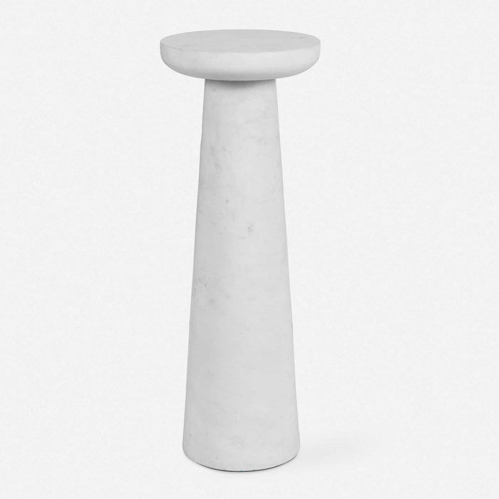 Lirra - Marble Drink Table - White