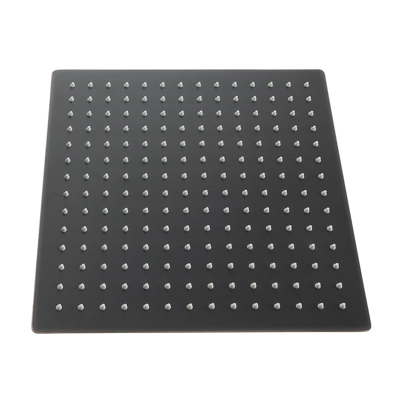 Luxury Rain Fixed Shower Head 12" Square Oil Rubbed Bronze Stainless Steel - Oil-Rubbed Bronze