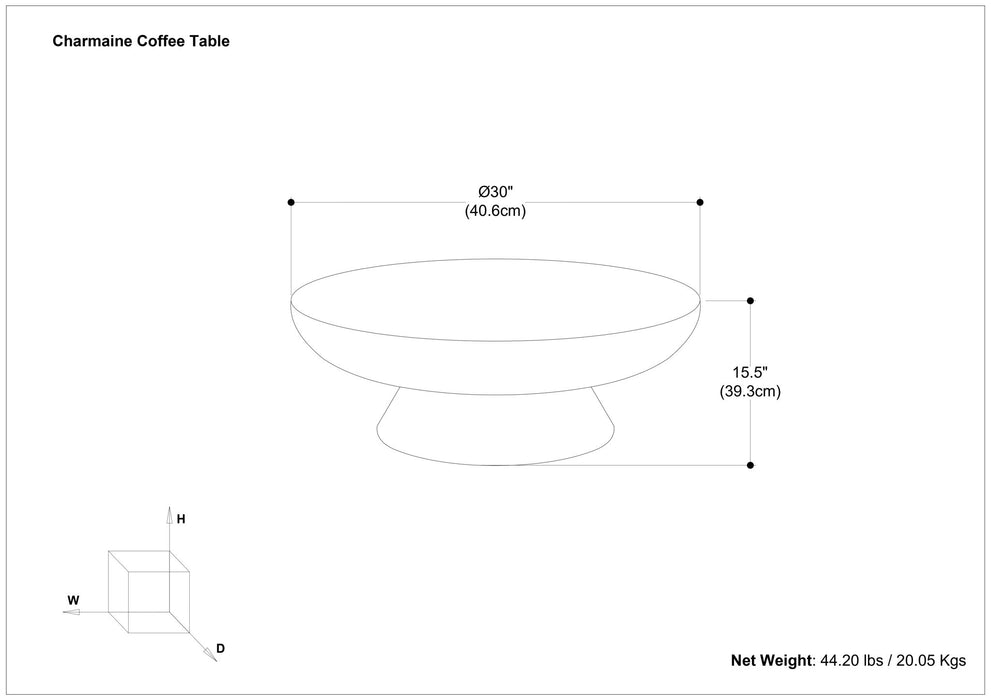 Charmaine - Cast Aluminum Coffee Table - Black
