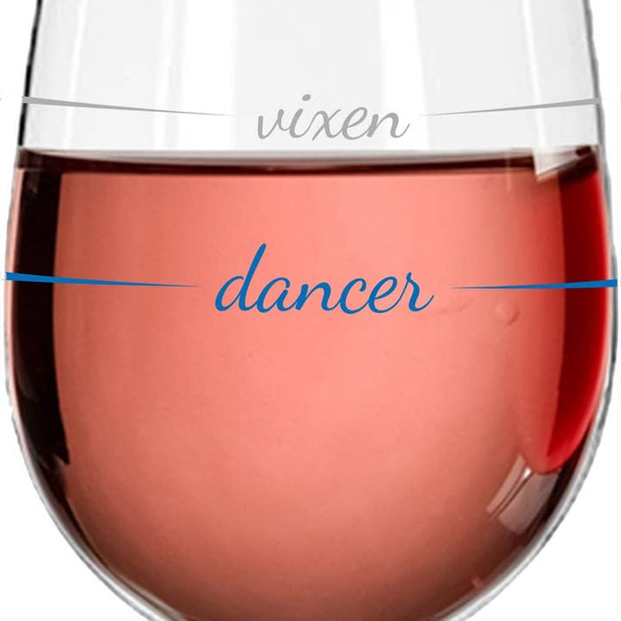 Dancer/Vixen Stemmed Wine Glass