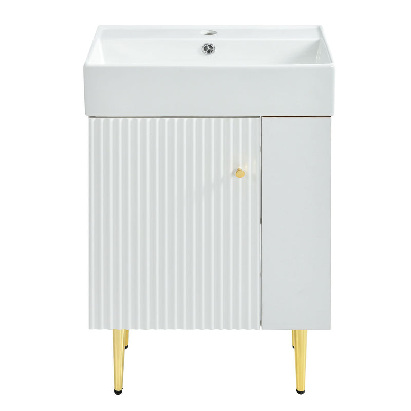 Bathroom Vanity, Combo Cabinet, Bathroom Storage Cabinet, Single Ceramic Sink