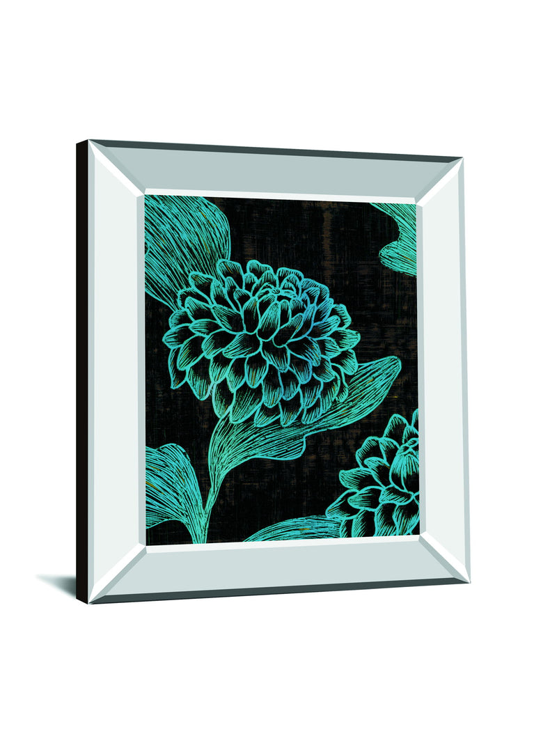 Boudoir II By Maja - Mirror Framed Print Wall Art - Blue
