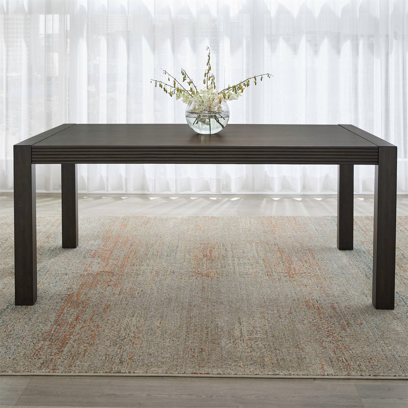 Modern Edge - Rectangular Leg Table - Caffe