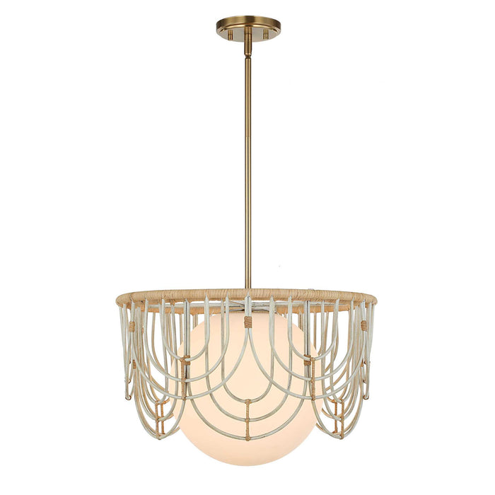 Arches - 1 Light Rattan Pendant - Light Brown