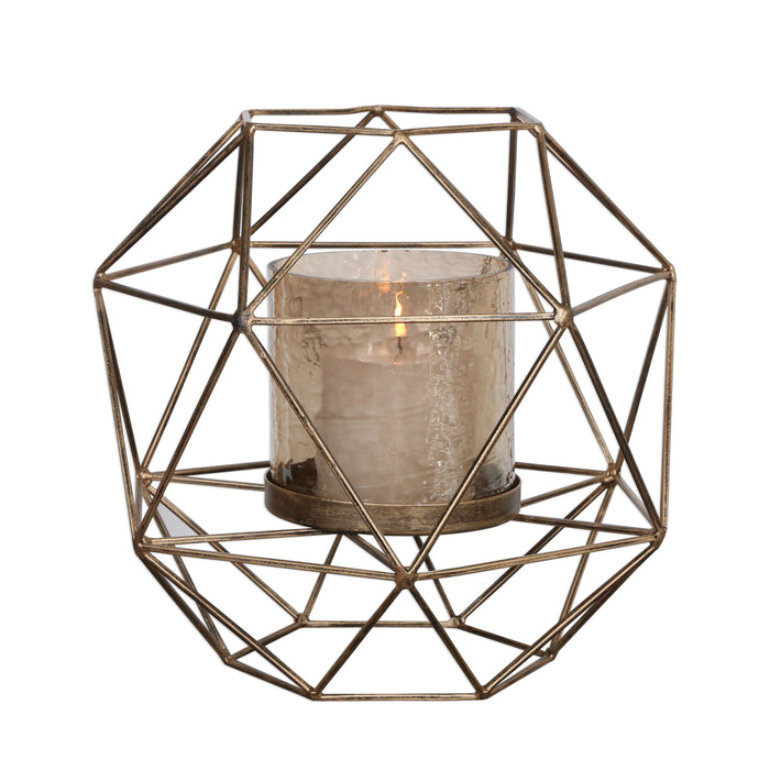 Myah - Geometric Candleholder - Gold