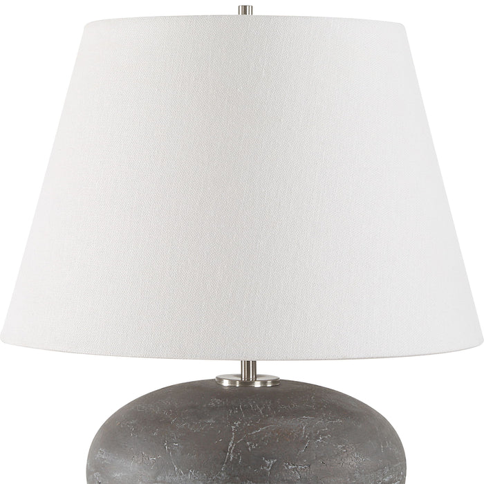 Beckley - Stone Table Lamp - Gray