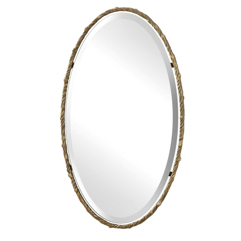 Twisted Branch - Oval Mirror - Gold