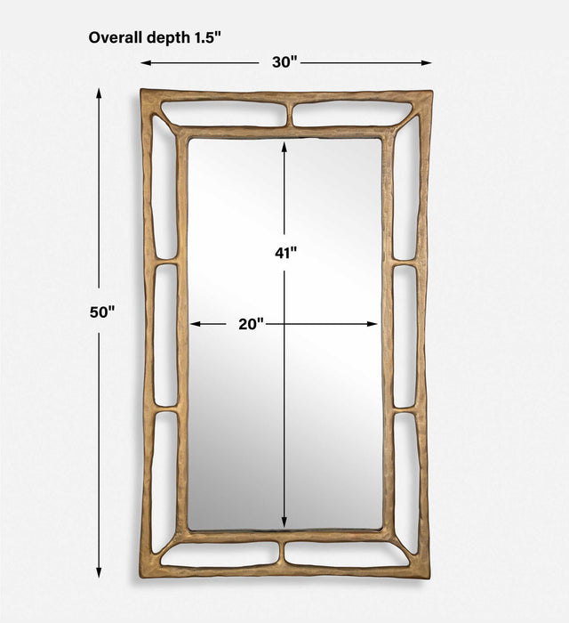 Felix - Rectangle Mirror - Brass
