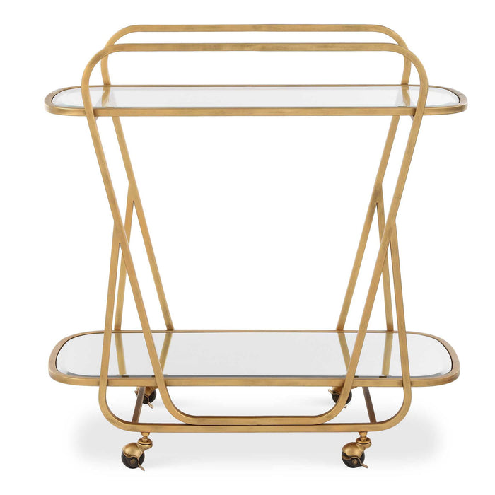 Swain - Brass Serving Cart