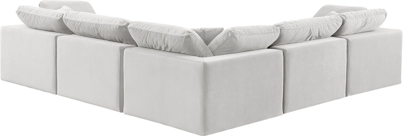 Comfy - 5 Piece Velvet Modular Corner Sectional
