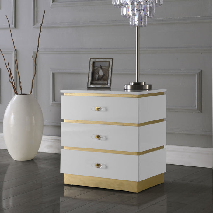 Esme - Side Table - White Lacquer