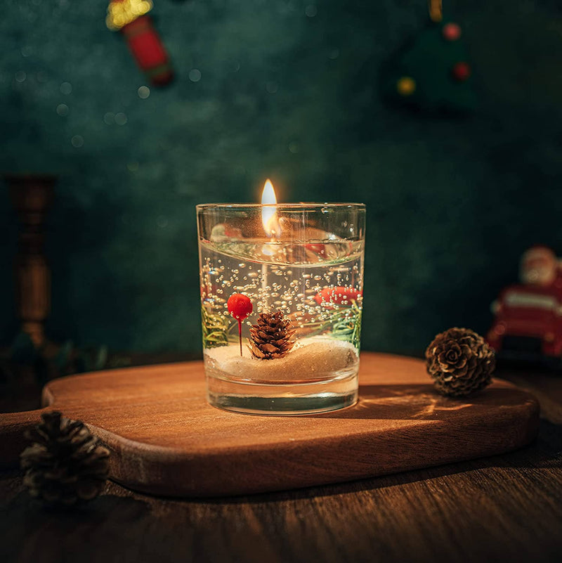 Gute Round Holiday Candle - Fir 3.6" H - 200 Hour Burn Time