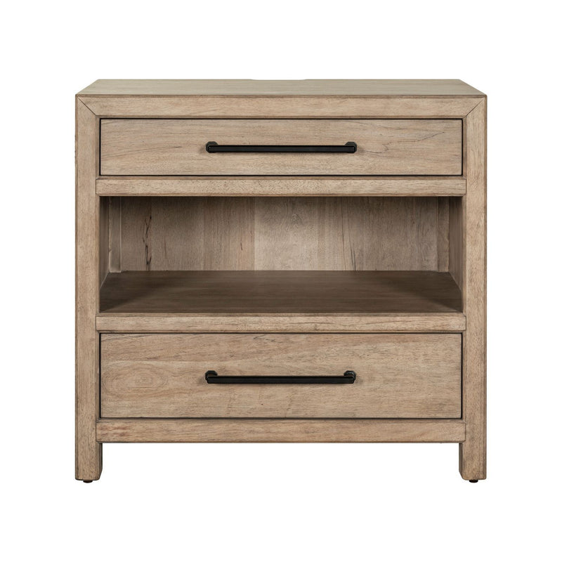 Proximity Place - Bedside Chest With Charging Station - Barley Buff