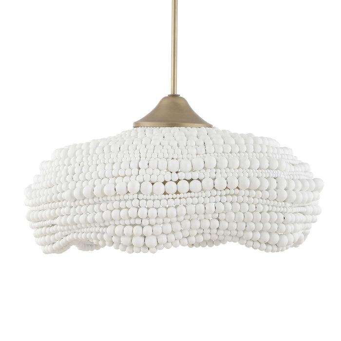 Biddeford - 5 Light Beaded Pendant - White