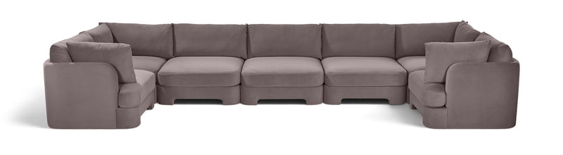 Hammond - Velvet Performance Fabric Upholstered 7 Piece U-Shaped Sectional