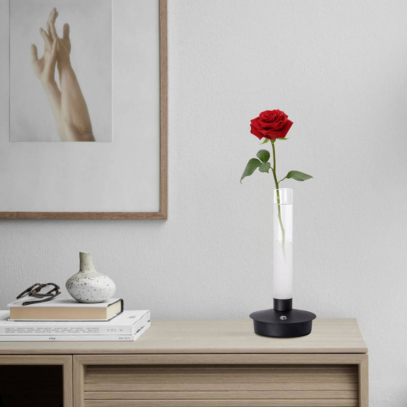 3 Color-Changing Rechargeable Floral Vase Table Lamp