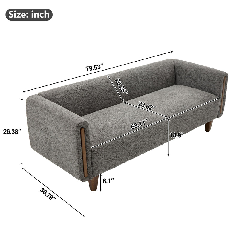 3 Seater Sofa With Armrests For Living Room