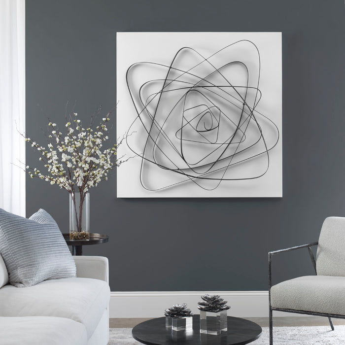 Nucleus - Metal Modern Wall Decor - Black