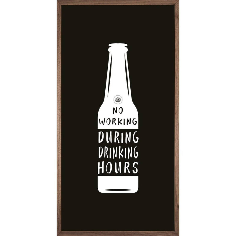 No Working During Drinking Hours Bottle Black