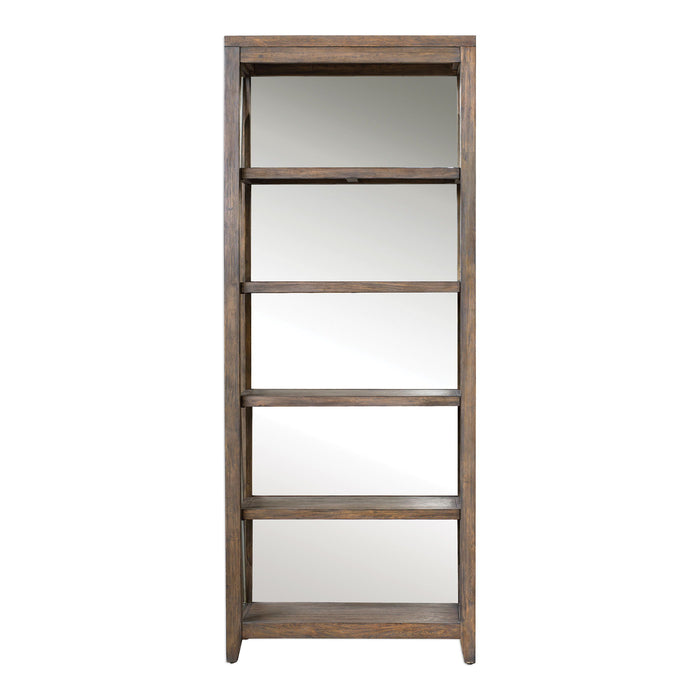 Delancey - Weathered Oak Etagere - Dark Brown