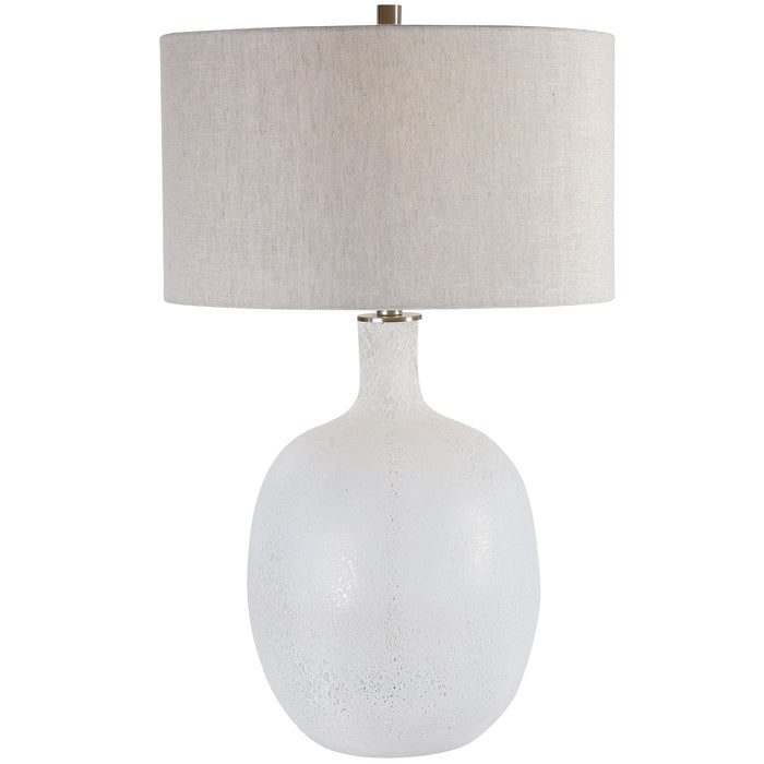 Whiteout - Mottled Glass Table Lamp - White