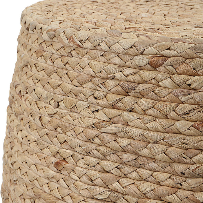 Resort - Straw Accent Stool - Light Brown