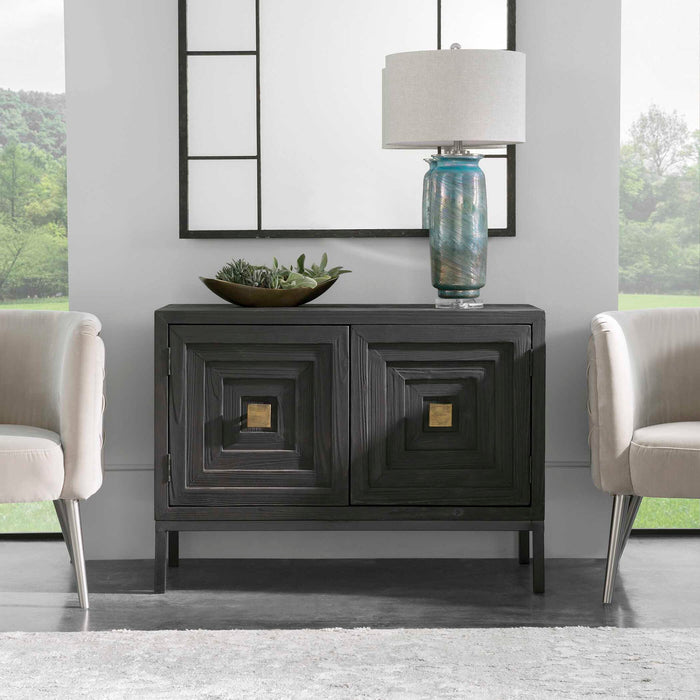 Aiken - 2 Door Cabinet - Dark Walnut