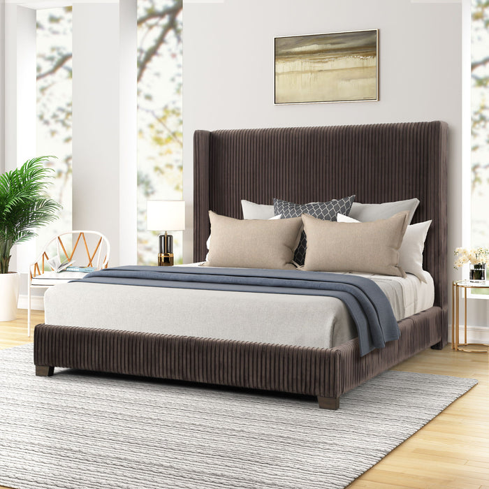 Upholstered Bed, Space-Saving Design