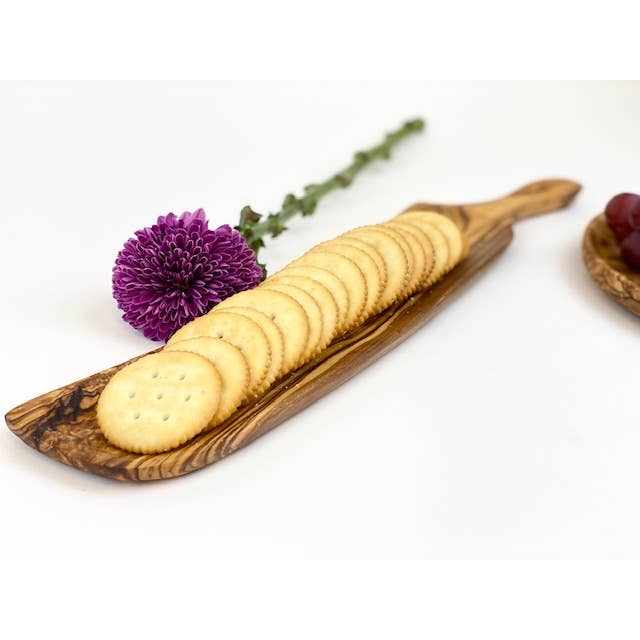 Olive Wood Cracker Tray