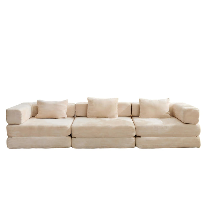 Convertible Floor Sofa Bed, Boneless Modular Sectional Sofa For Living Room