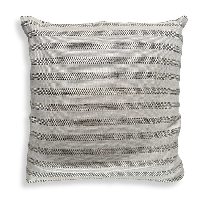 Basket Stripe - Rattan Outdoor Pillow - Brown